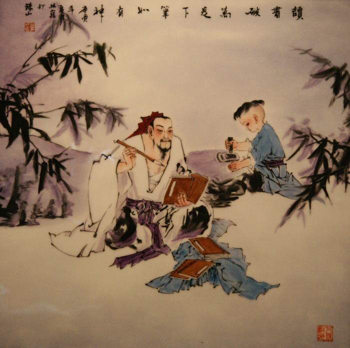 精美的当代瓷板画艺术作品