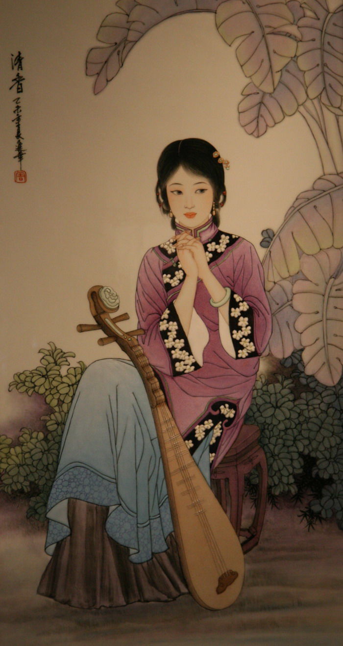 精美的当代瓷板画艺术作品