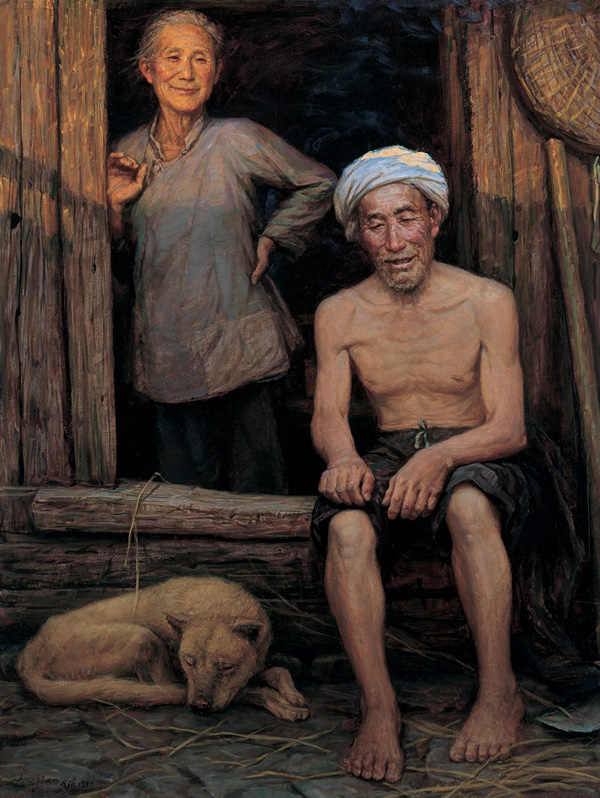 名家画笔下的《中国式爱情》油画