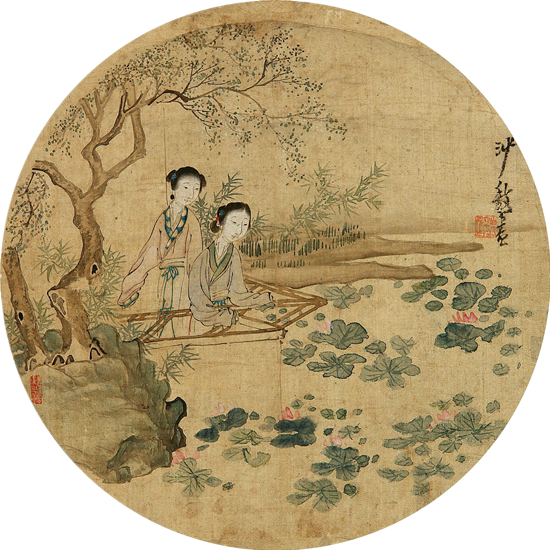 古典团扇书画绘画艺术作品（一）