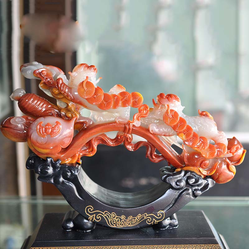 精美的现代黄龙玉雕艺术品（二）