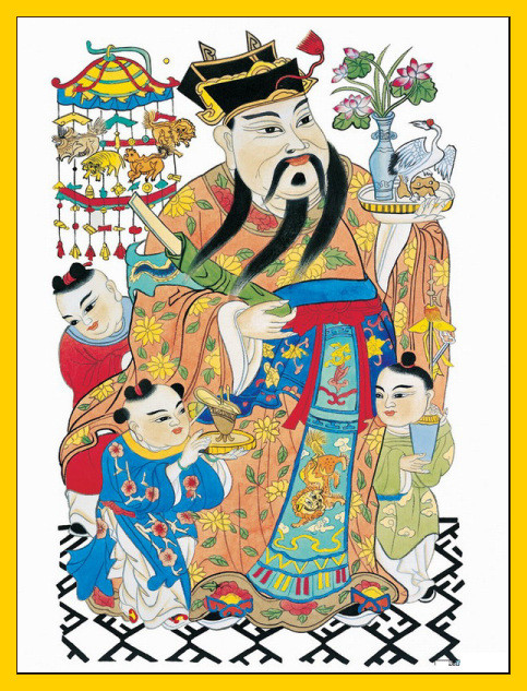 中国传统民俗绘画中的财神爷