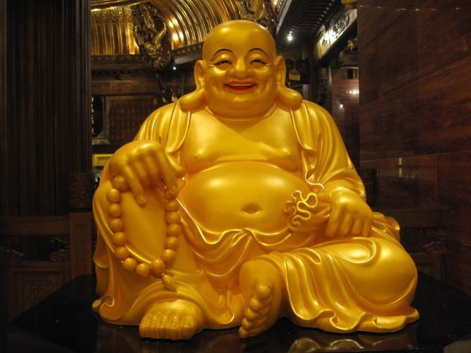 精美典雅的弥勒佛像雕塑