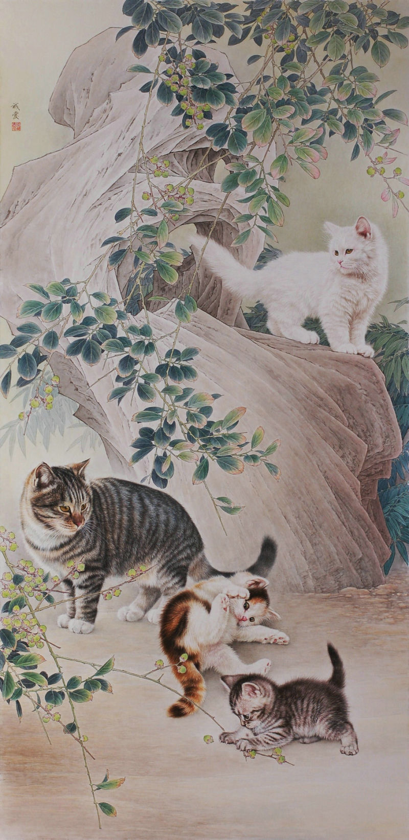 邢诚爱的精美工笔画艺术作品