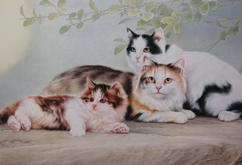 邢诚爱的精美工笔画艺术作品