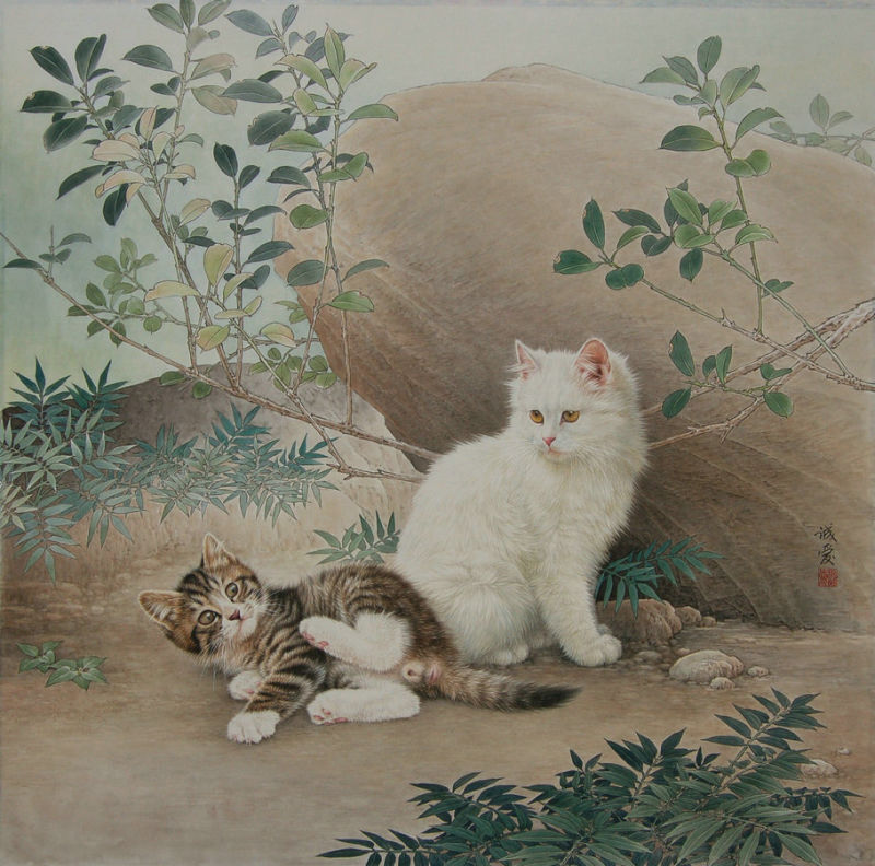 邢诚爱的精美工笔画艺术作品