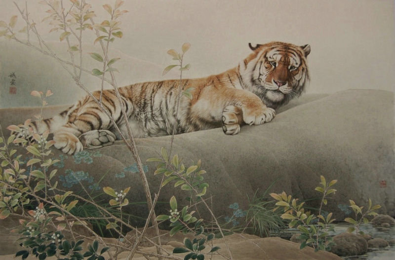 邢诚爱的精美工笔画艺术作品