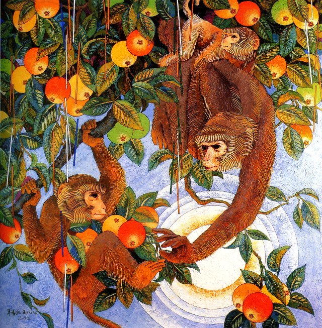 色彩斑斓的十二生肖创意绘画作品