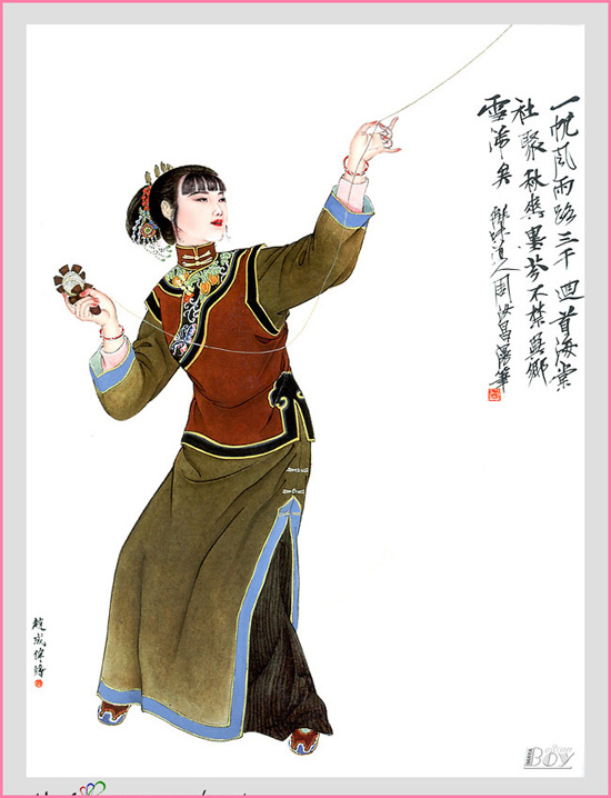 刘旦宅的红楼人物主题绘画作品