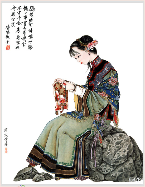 刘旦宅的红楼人物主题绘画作品
