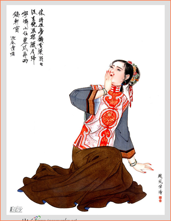 刘旦宅的红楼人物主题绘画作品
