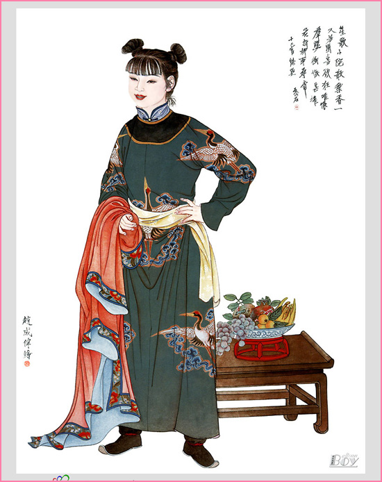 刘旦宅的红楼人物主题绘画作品