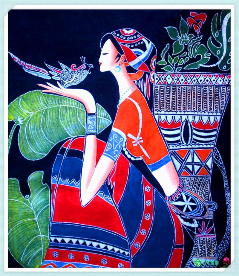 精致的中国民间蜡染画艺术作品（一）