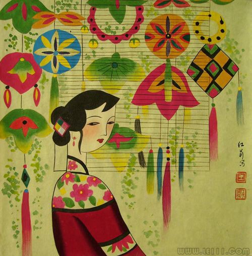 中国传统民俗元素主题绘画（三）