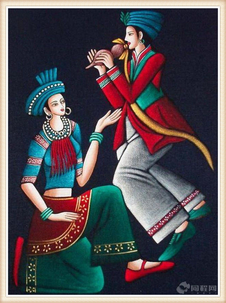 精致的中国民间蜡染画艺术作品（一）