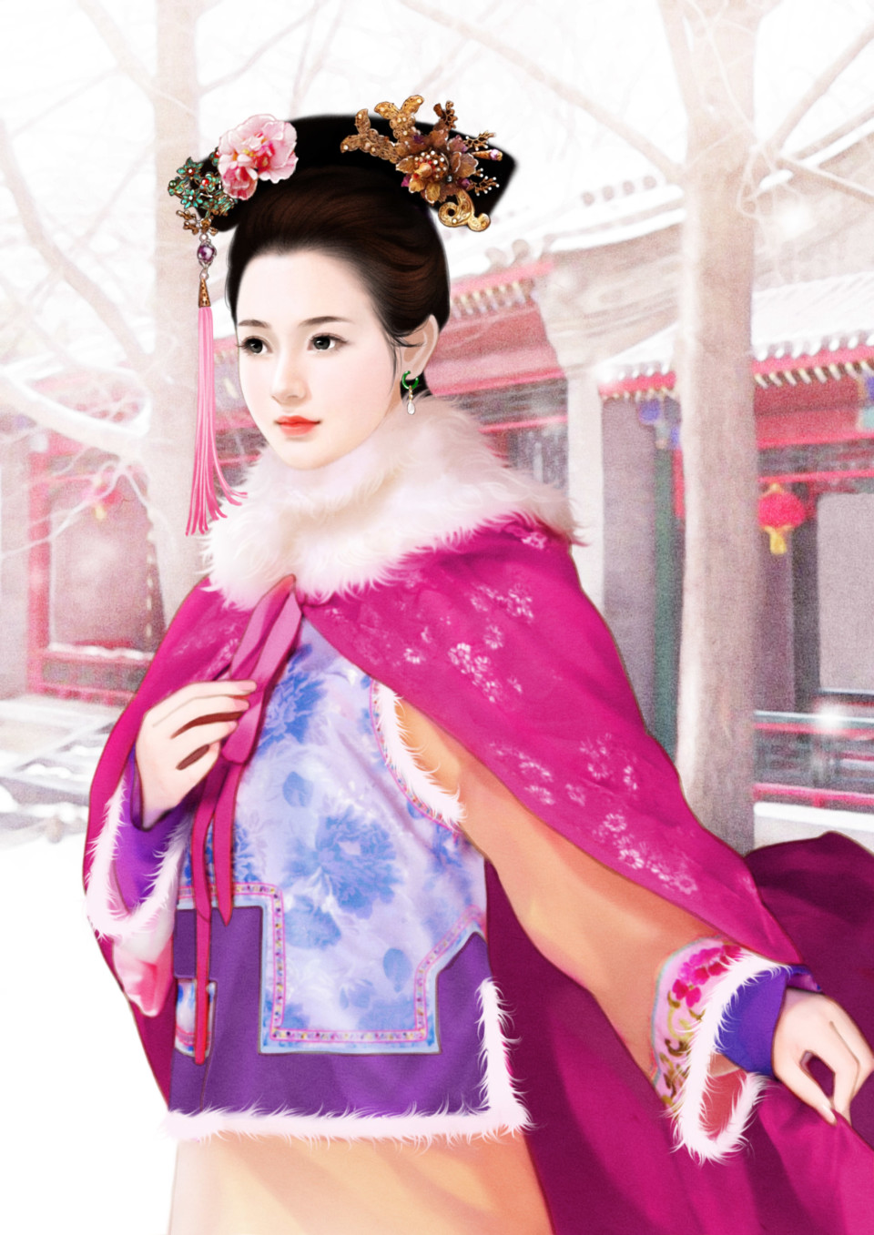 古风清宫梦主题创意插画艺术（一）