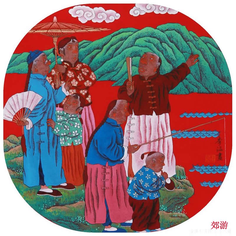 中国传统民俗元素主题绘画（一）