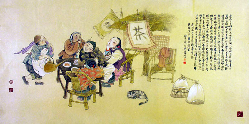中国当代名家武卫萍的四川民俗风情画