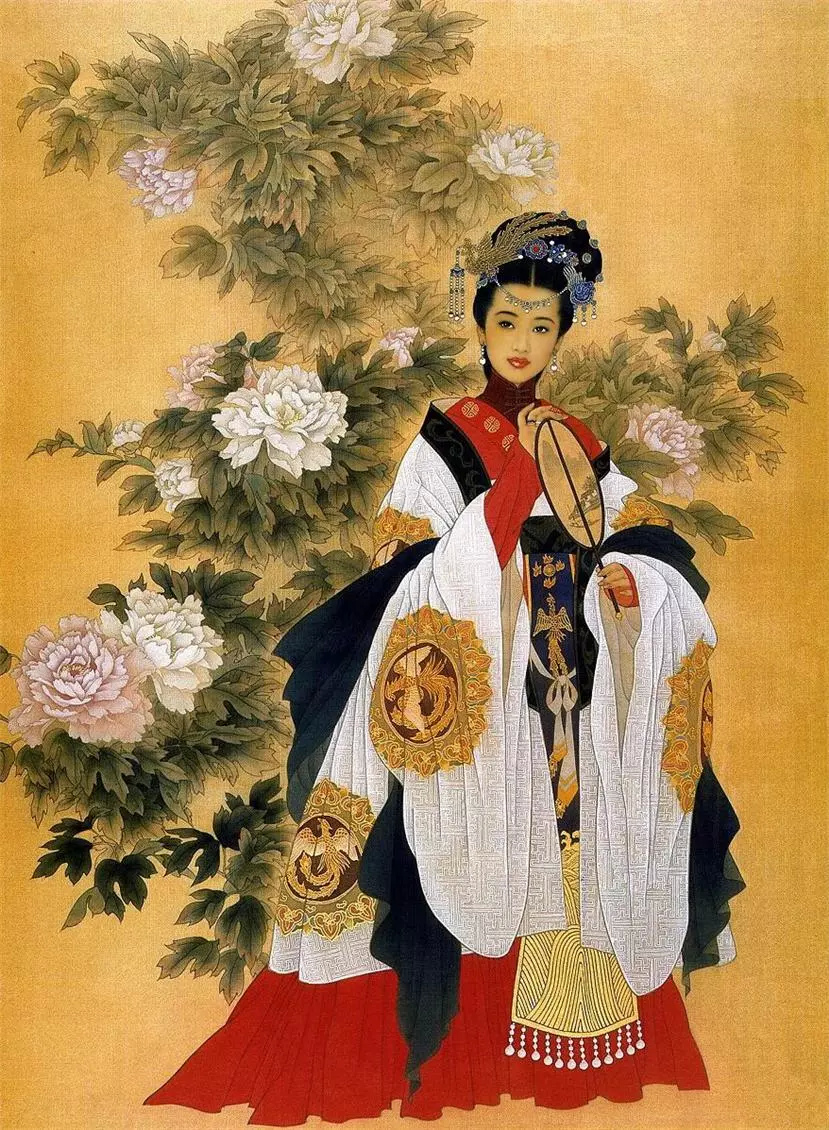 赵国经工笔仕女绘画艺术作品