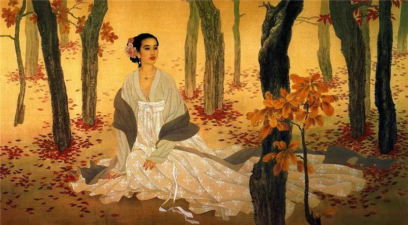 赵国经工笔仕女绘画艺术作品