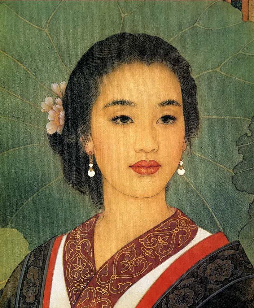 赵国经工笔仕女绘画艺术作品