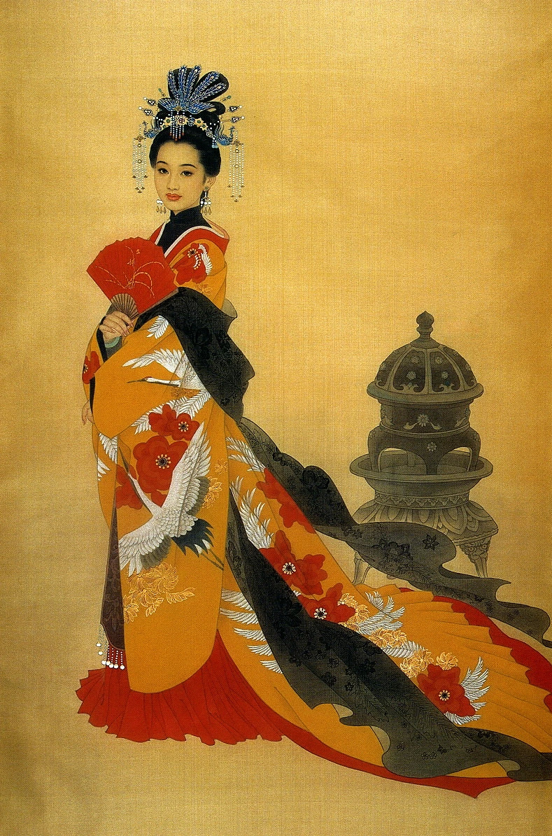 赵国经工笔仕女绘画艺术作品