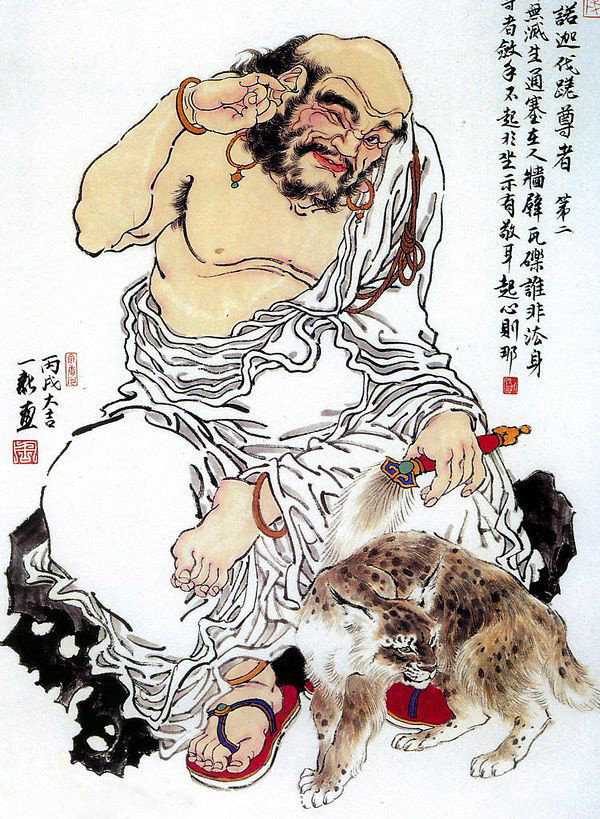 精美的十八罗汉绘画艺术作品