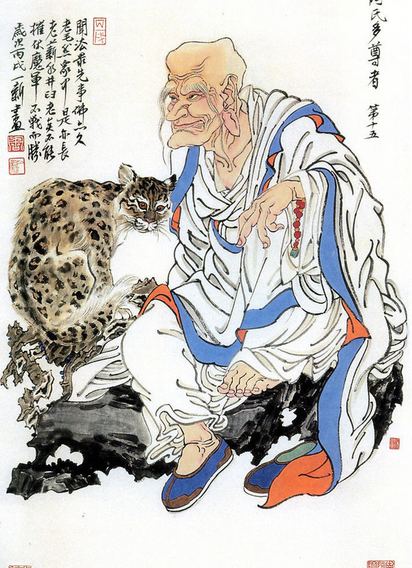 精美的十八罗汉绘画艺术作品