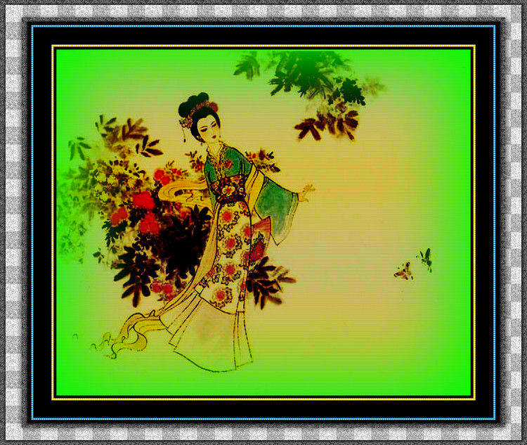 中国古典绘画--宝钗扑蝶（三）