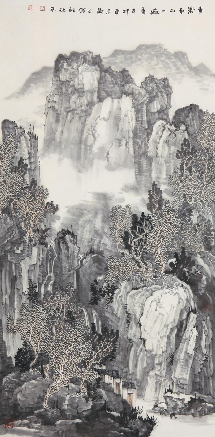 当代画家张树立的山水绘画艺术作品（一）