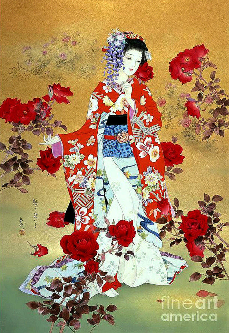 日本艺妓主题插画艺术作品（二）