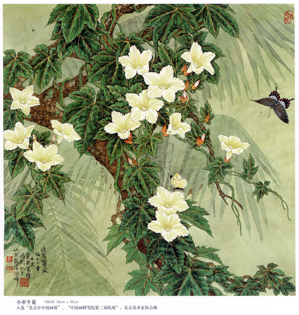 中国现代名家金鸿钧的工笔花鸟绘画（四）
