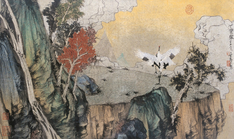当代画家郑力山水绘画艺术作品