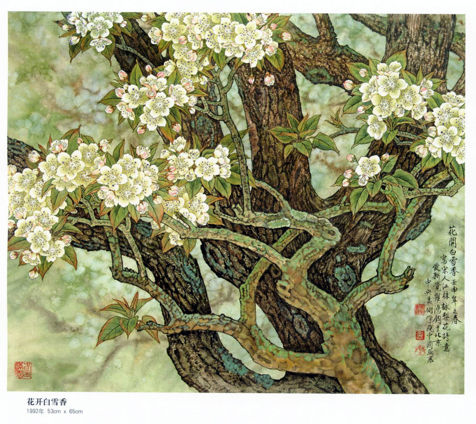 中国现代名家金鸿钧的工笔花鸟绘画（四）