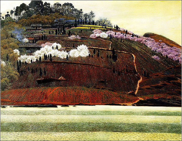 山水幽悠如诗如画的绘画作品