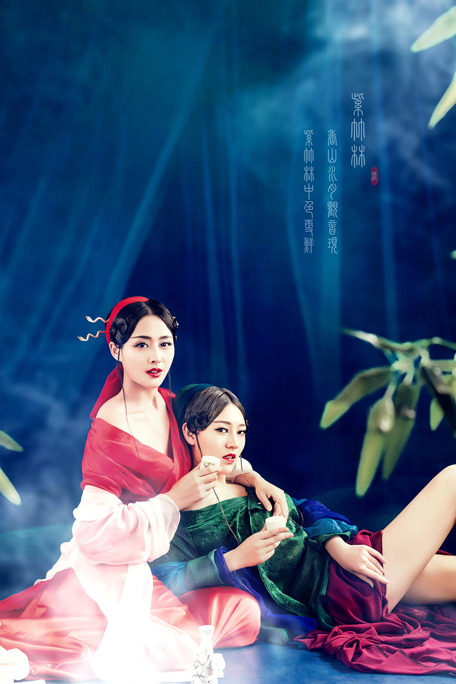 紫竹林唯美中国风创意摄影艺术