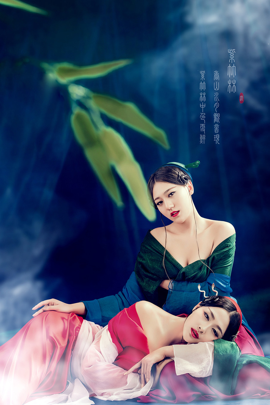 紫竹林唯美中国风创意摄影艺术