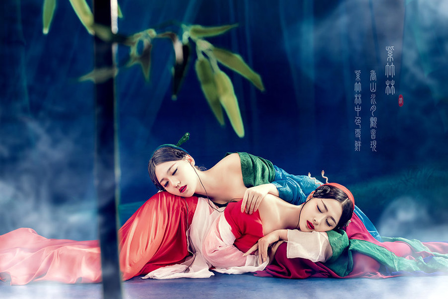 紫竹林唯美中国风创意摄影艺术