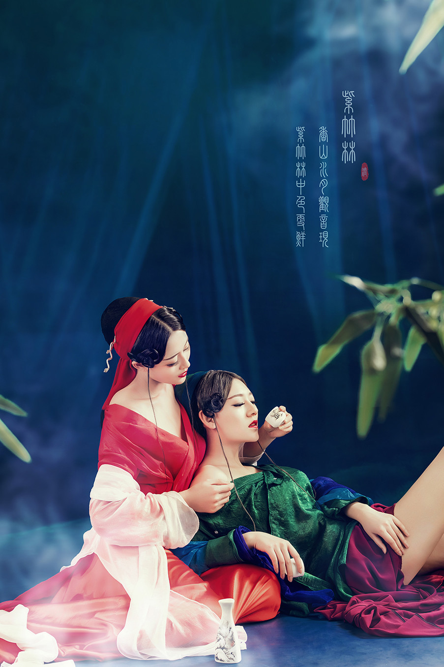 紫竹林唯美中国风创意摄影艺术