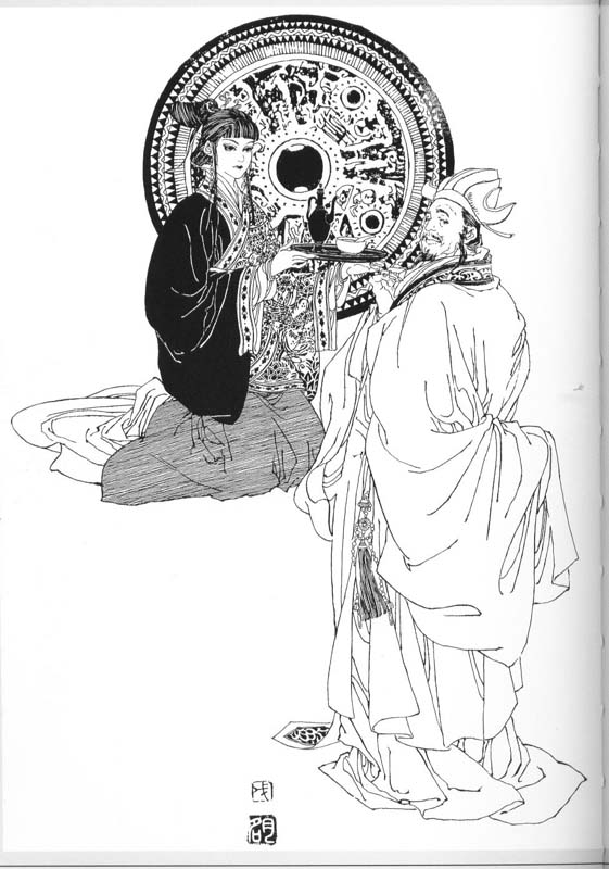 日本画家皇名月的中国《历代帝王图》（二）