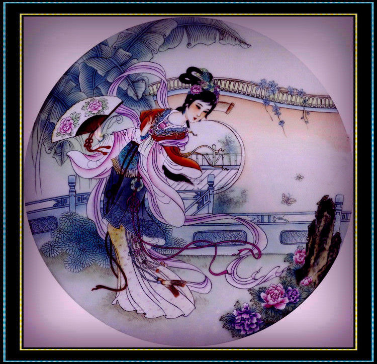 中国古典绘画--宝钗扑蝶（一）