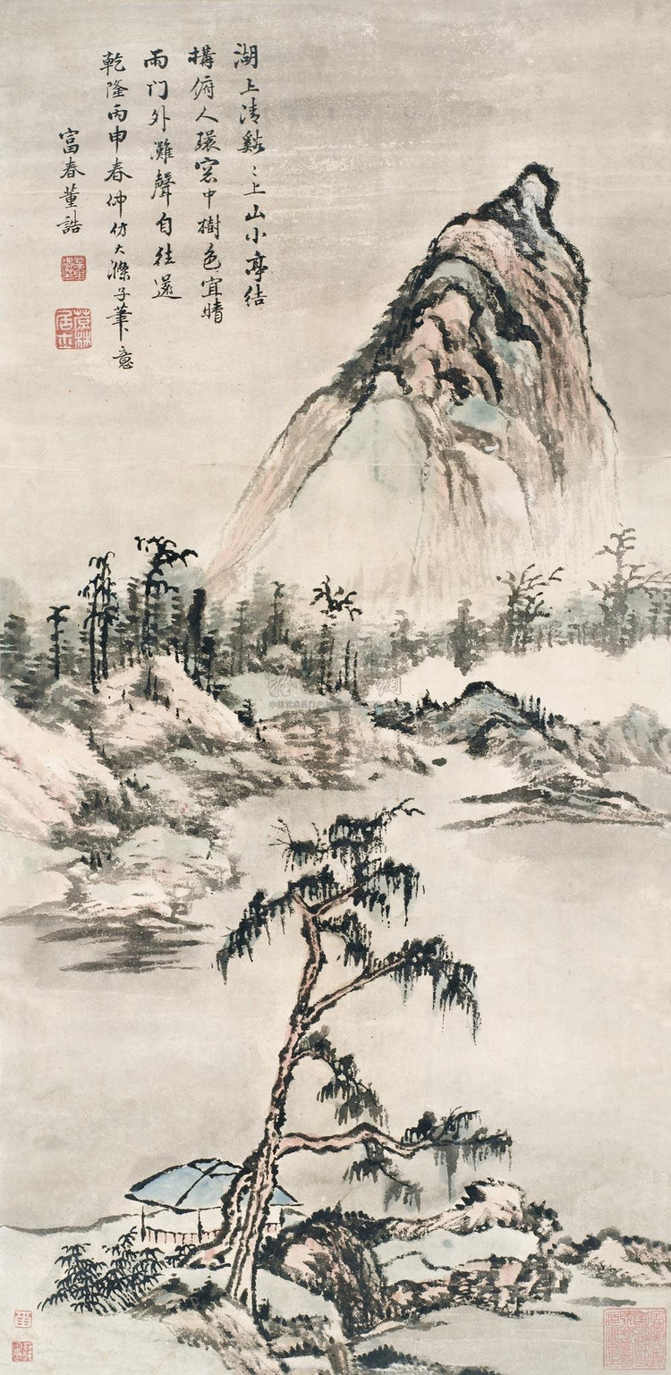 清代画家董诰山水绘画艺术作品