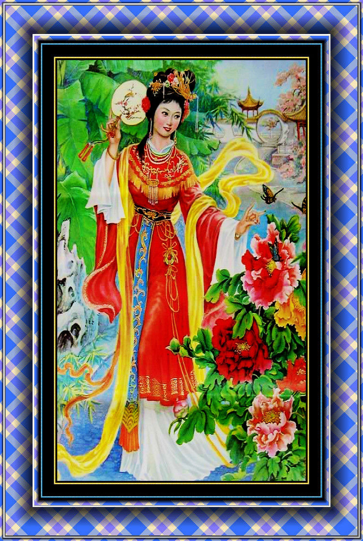 中国古典绘画--宝钗扑蝶（一）
