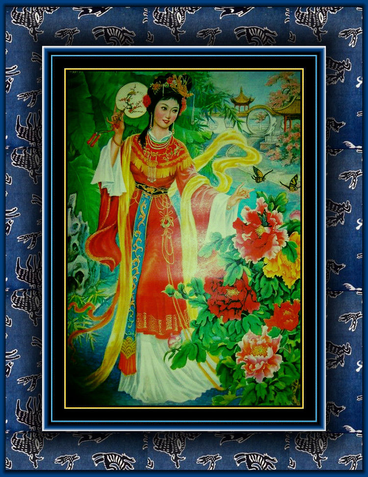 中国古典绘画--宝钗扑蝶（一）