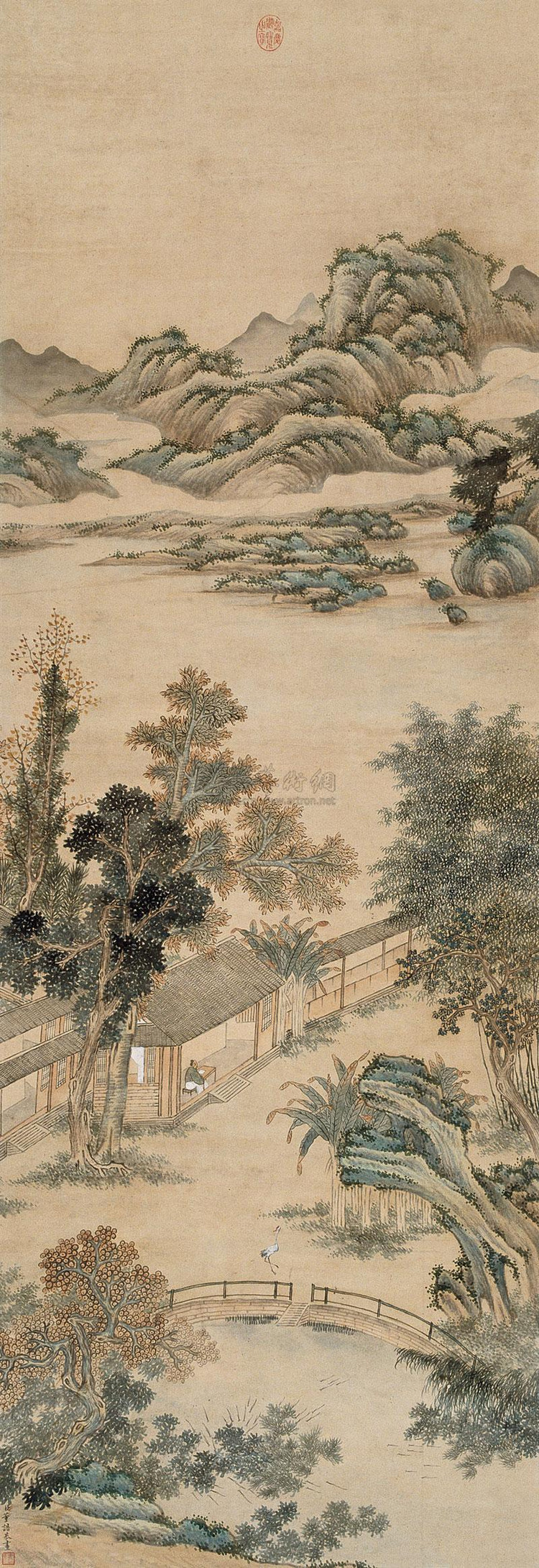 清代画家董诰山水绘画艺术作品