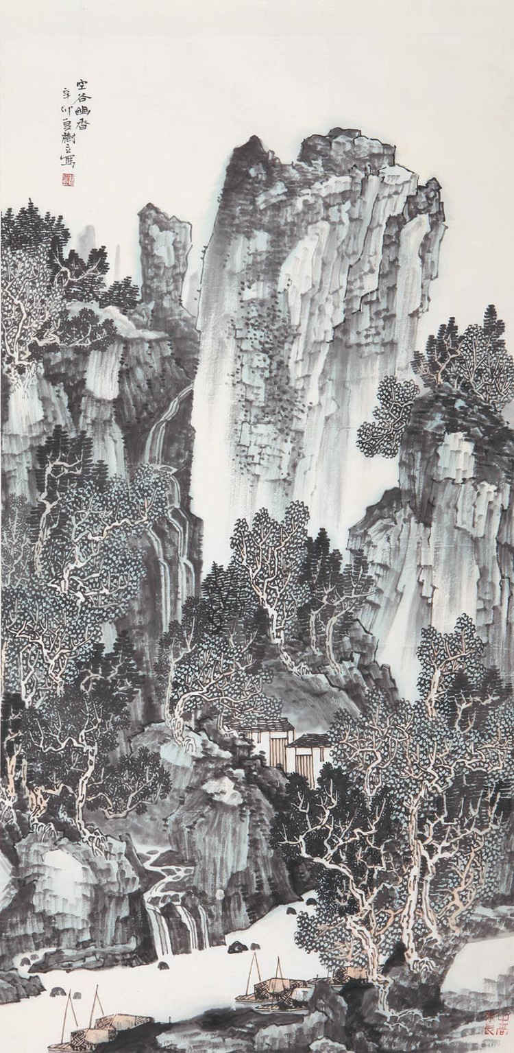 当代画家张树立的山水绘画艺术作品（三）