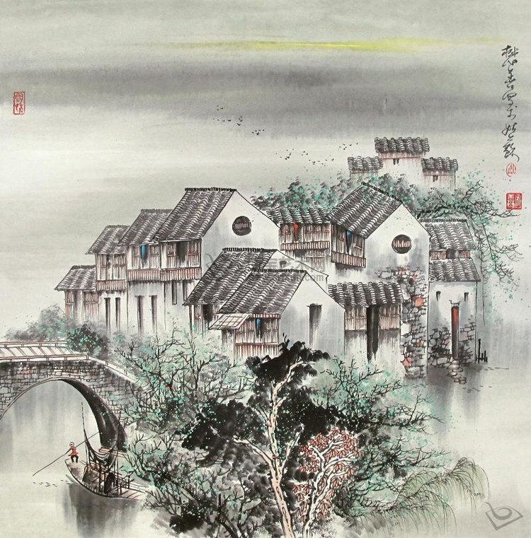 刘懋善中国风山水绘画作品（一）