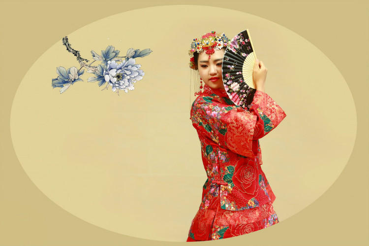 古风喜庆女人花美人摄影艺术