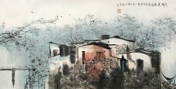 刘懋善中国风山水绘画作品（一）