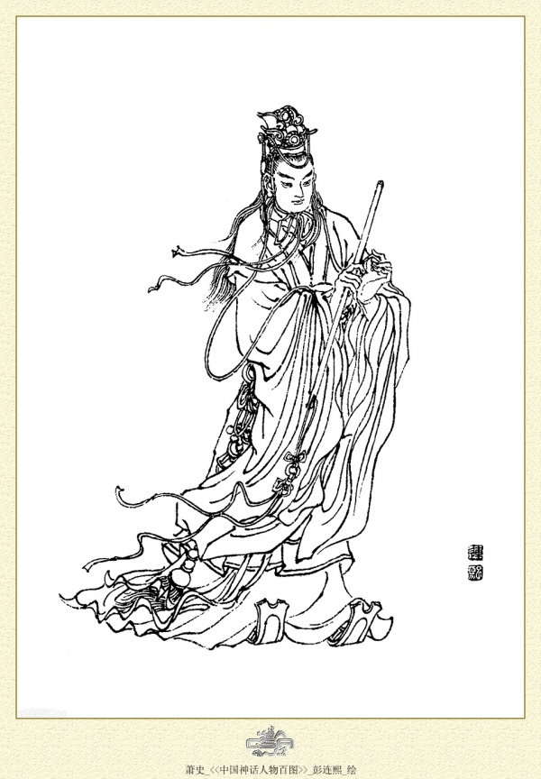 中国神话人物百图白描作品（三）